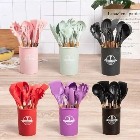 12 Pcs Silicon Spatula Set