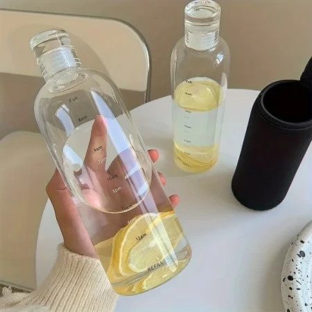 Borosilicate Glass Sports Bottle with cover